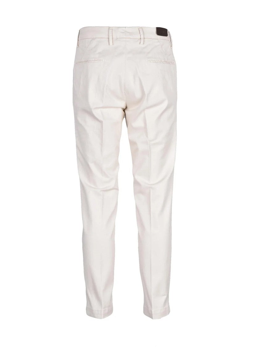 Bro Ship Tailored Beige Trousers With Subtle Sheen And Sustainable Blend