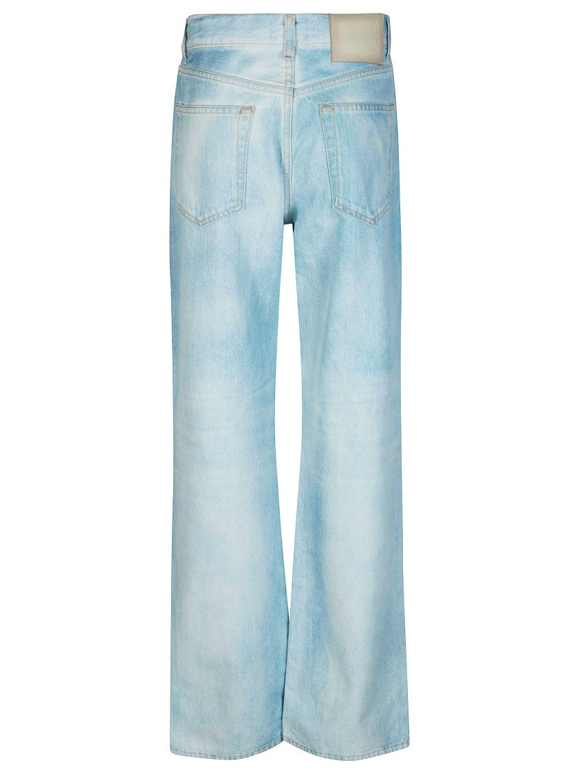 Haikure Washed Light Blue Straight-Leg Jeans