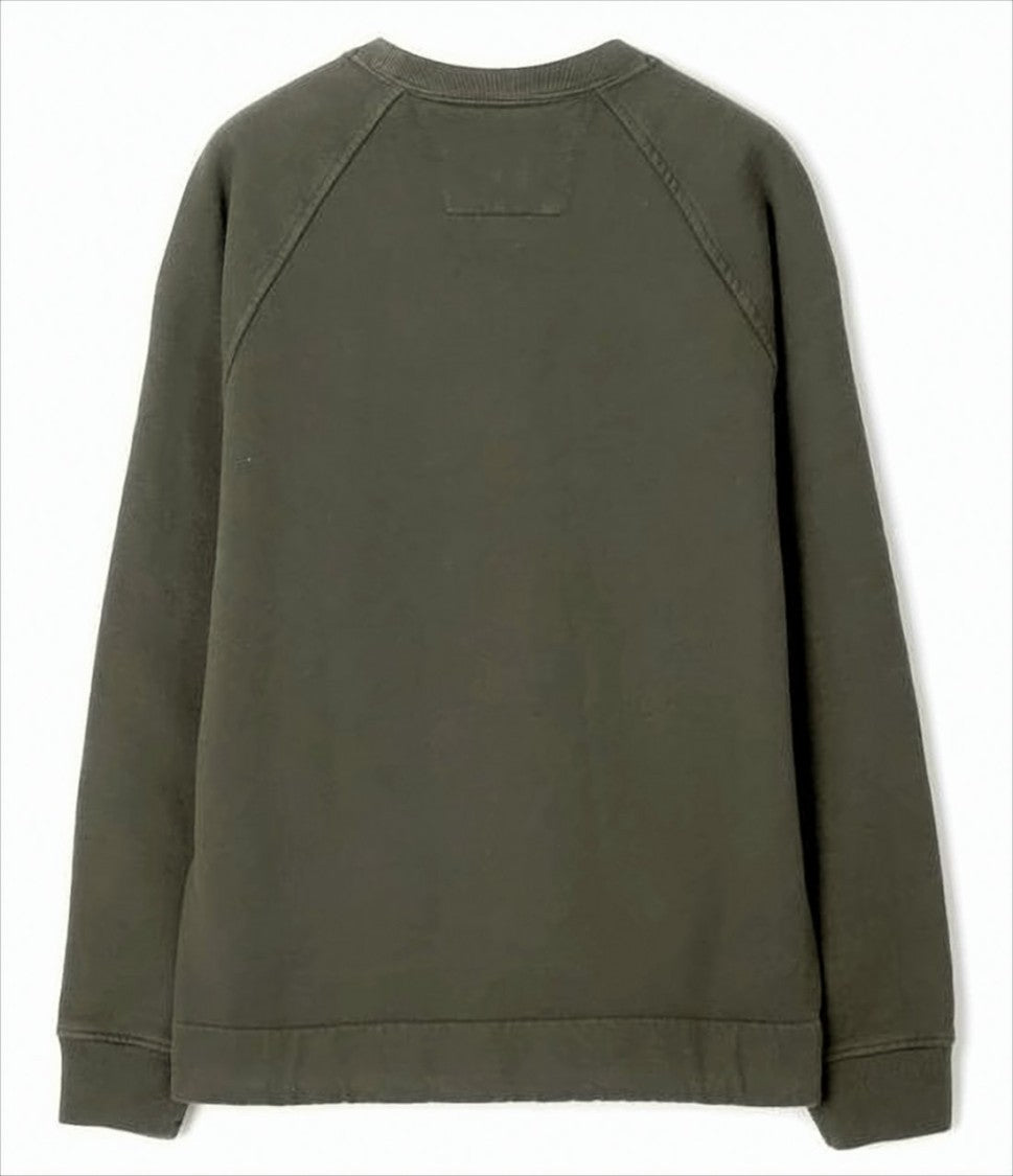 C.P. Company Long-Sleeve Sweatshirt With Tonal Branding And Contrasting Patches