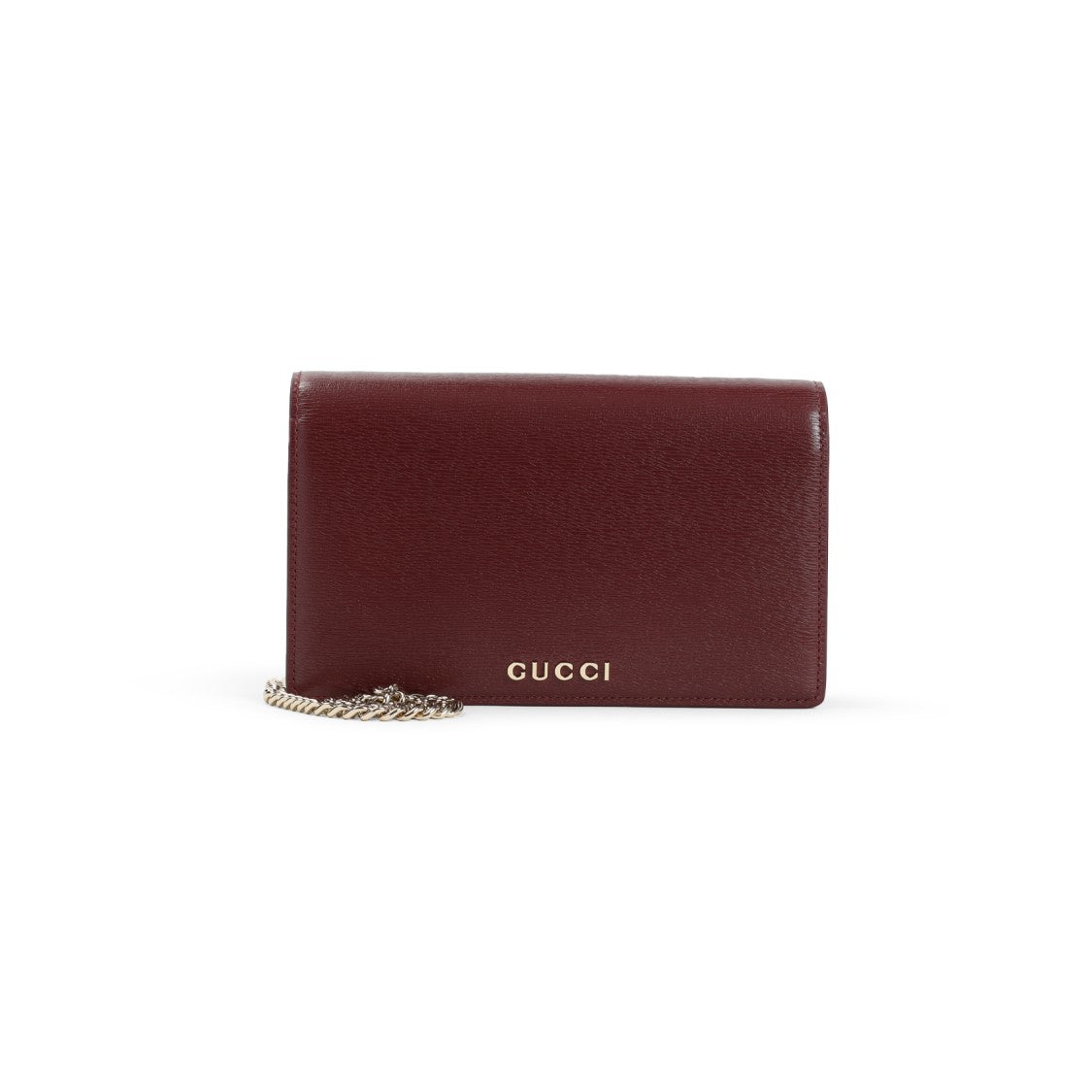 Gucci Red Leather Chain Wallet