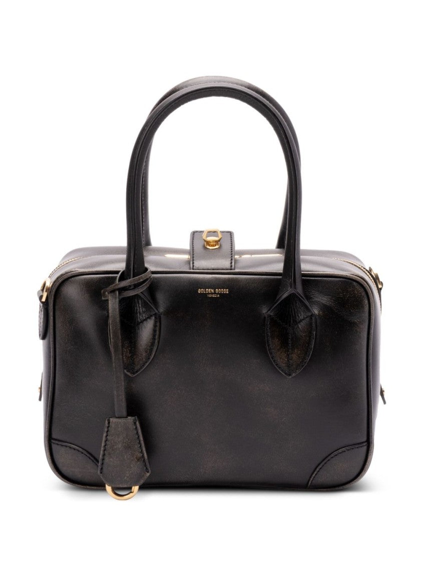 Golden Goose Structured Nero Leather Handbag
