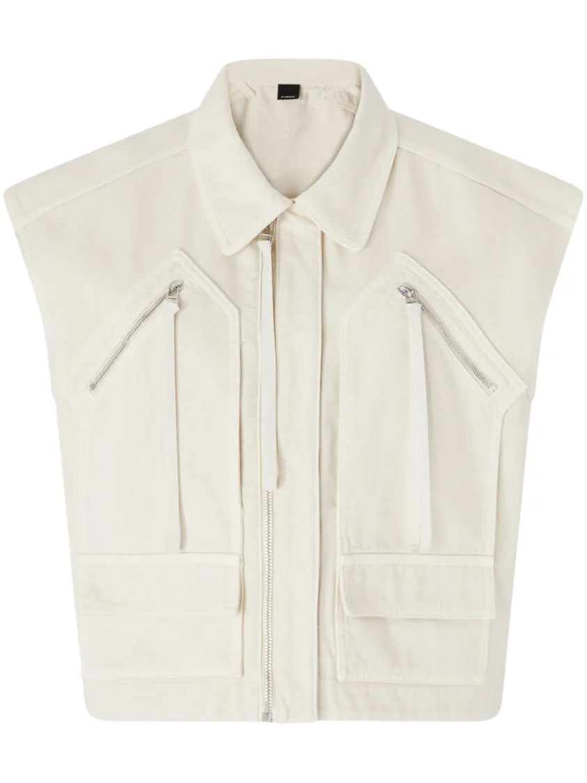 Pinko Structured Casual Vest With High Collar
