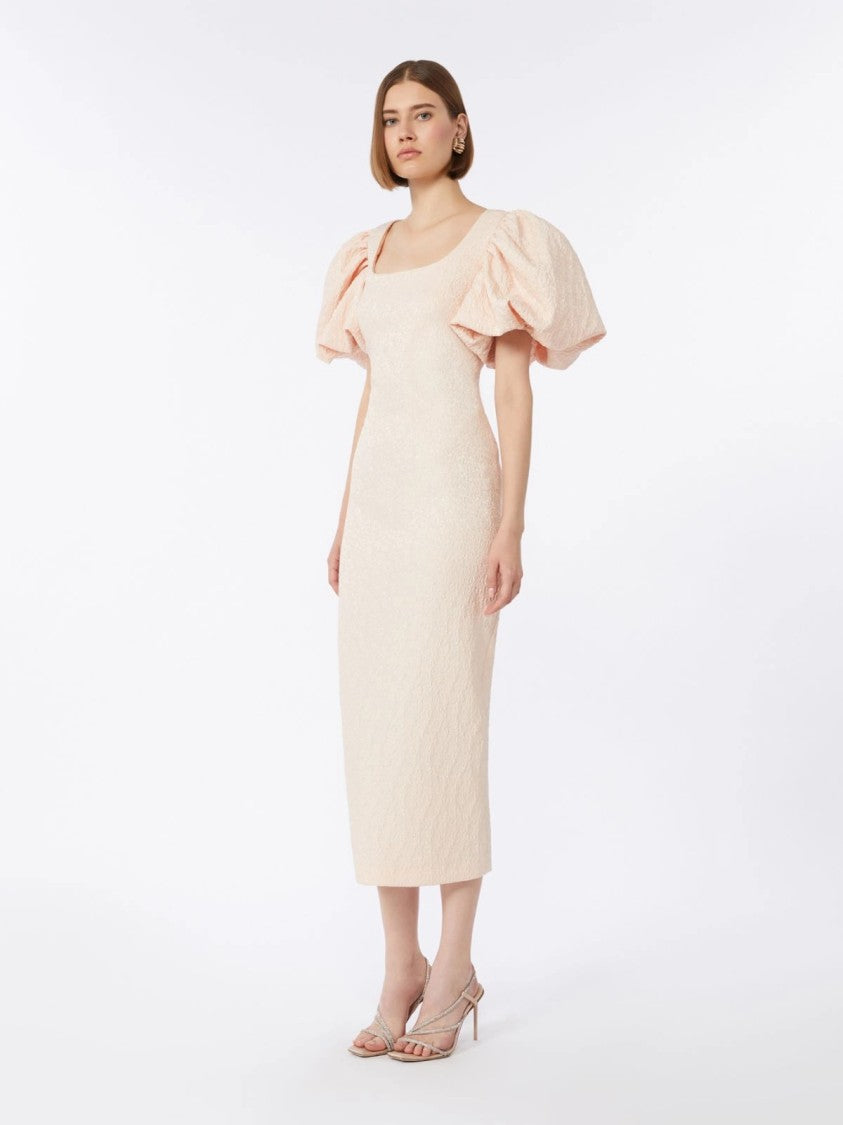 Max Mara Fitted Midi Dress With Textured Fabric