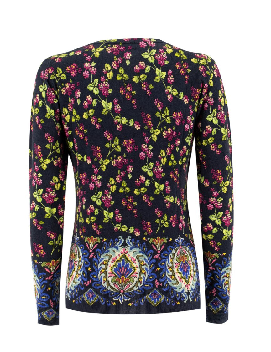 Etro Black Silk Blend Sweater