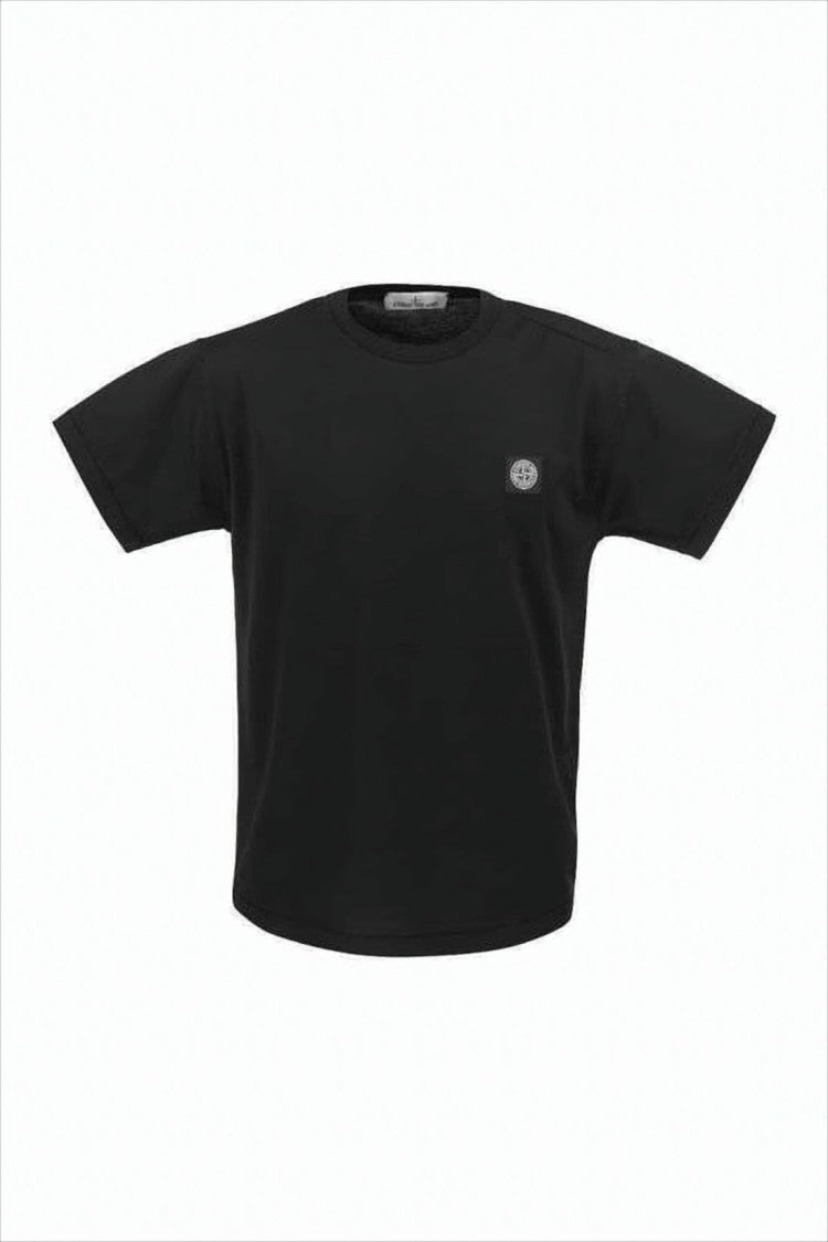 Stone Island Classic Black T-Shirt With Round Neckline
