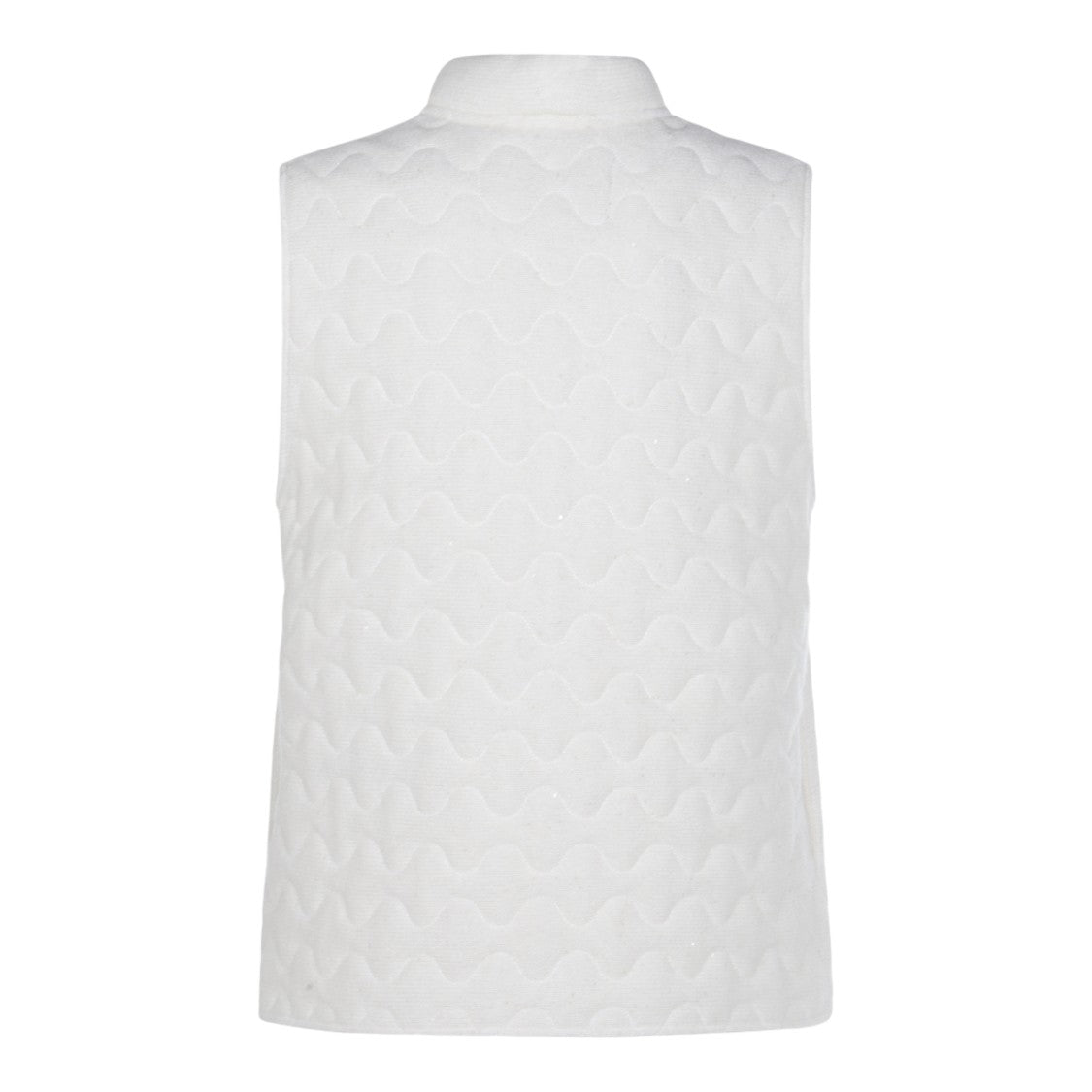 Fabiana Filippi Quilted Sleeveless Vest With Ribbed Collar