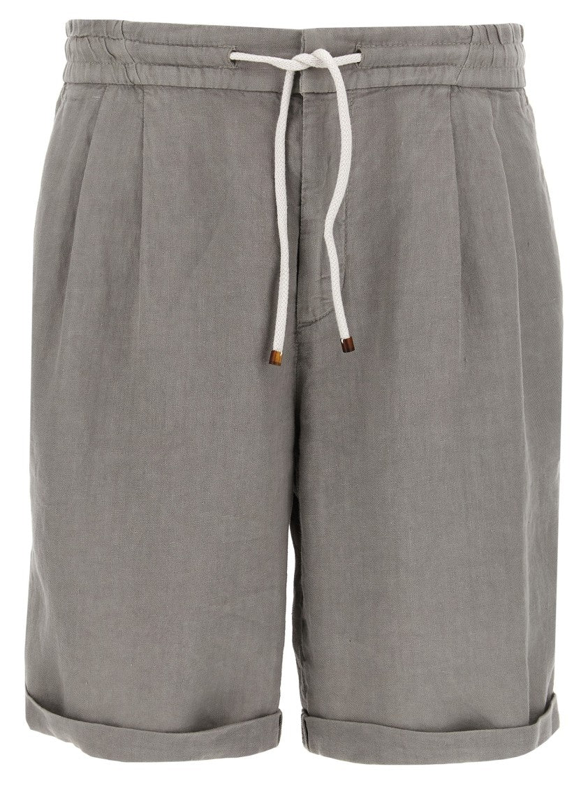 Brunello Cucinelli Garment-Dyed Linen Bermuda Shorts