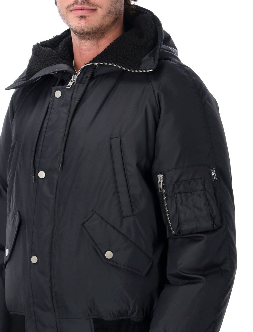 Mm6 By Maison Margiela Padded Hooded Multi-Pocket Bomber Jacket