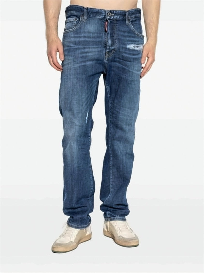 Dsquared2 Straight-Leg Distressed Denim Pants