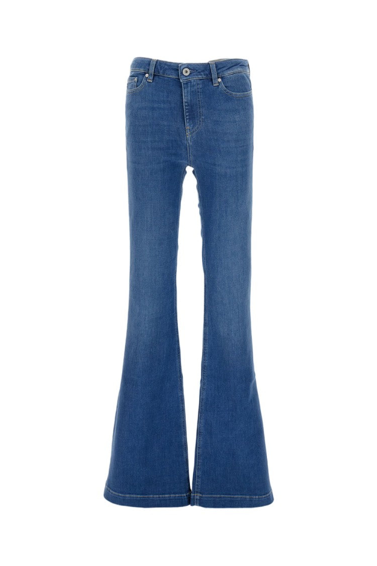 Ag Flared Fit 5-Pocket Jeans With Vintage Wash