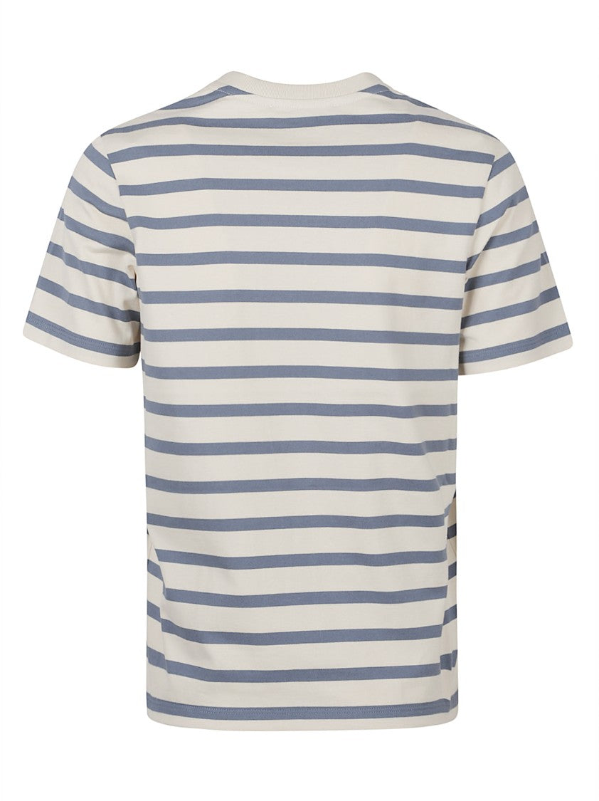 Tory Burch Cotton Striped 3D Logo T-Shirt