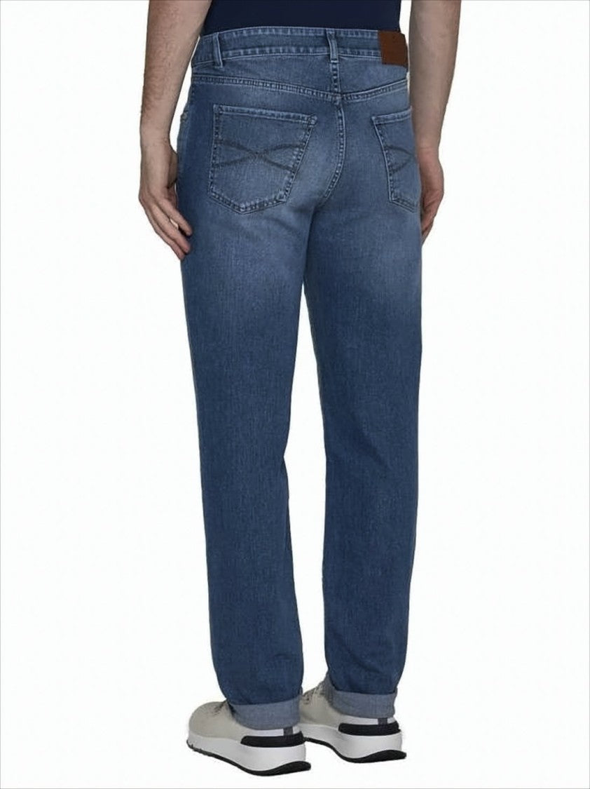 Brunello Cucinelli Straight-Leg Denim Pants With Classic Five-Pocket Design
