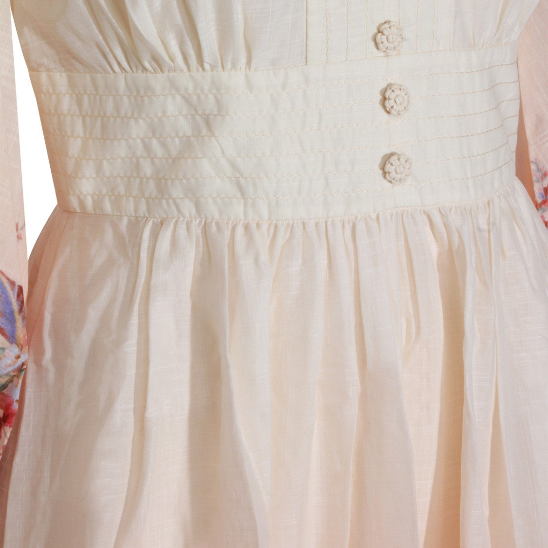 Zimmermann Ivory Floral Cotton Dress