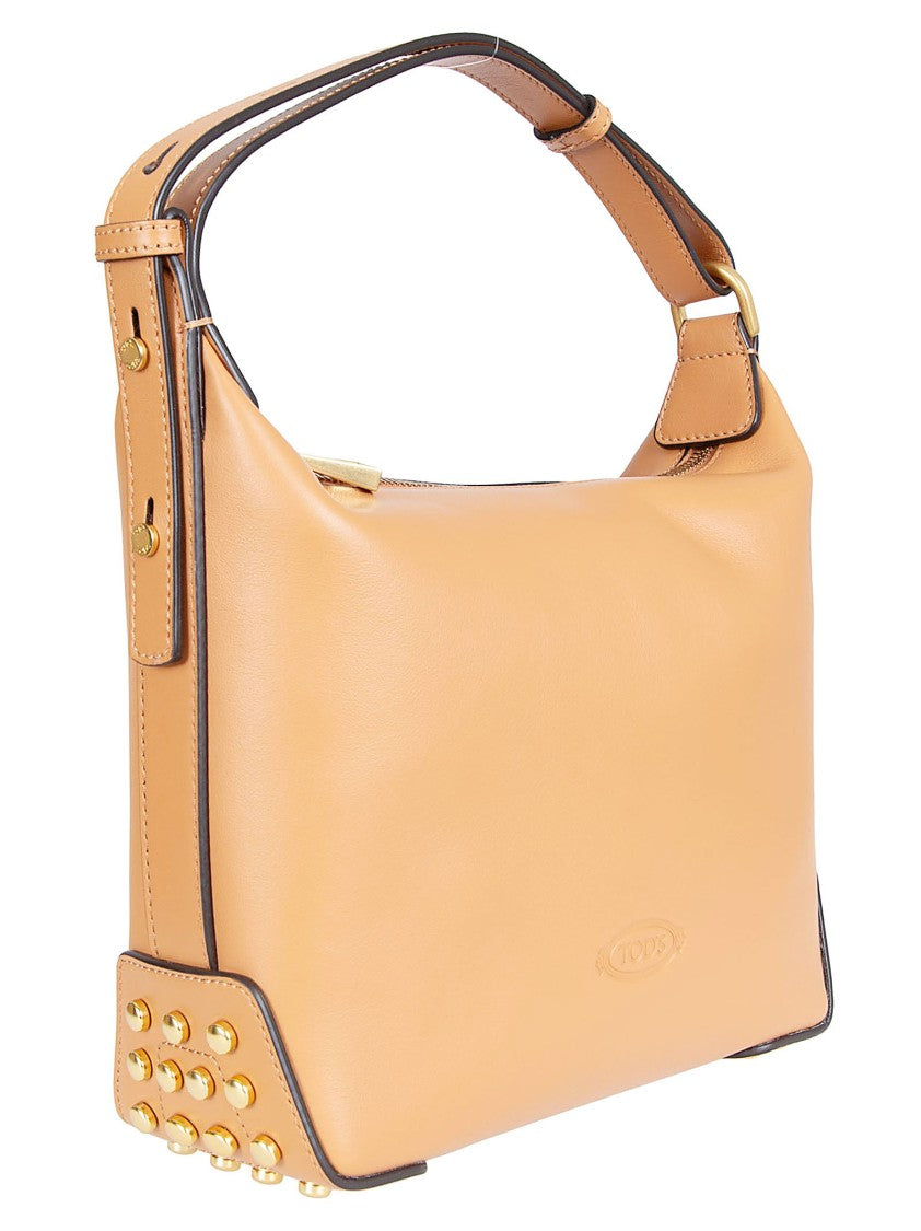 Tod's Smooth Calfskin Leather Rectangular Bag With Adjustable Handle