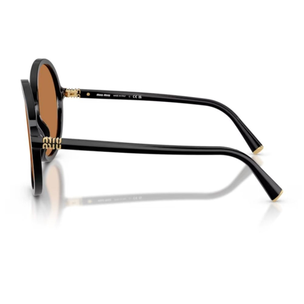 Miu Miu 0Mu B02s Miu Regard Vintage-Inspired Oversized Round Sunglasses
