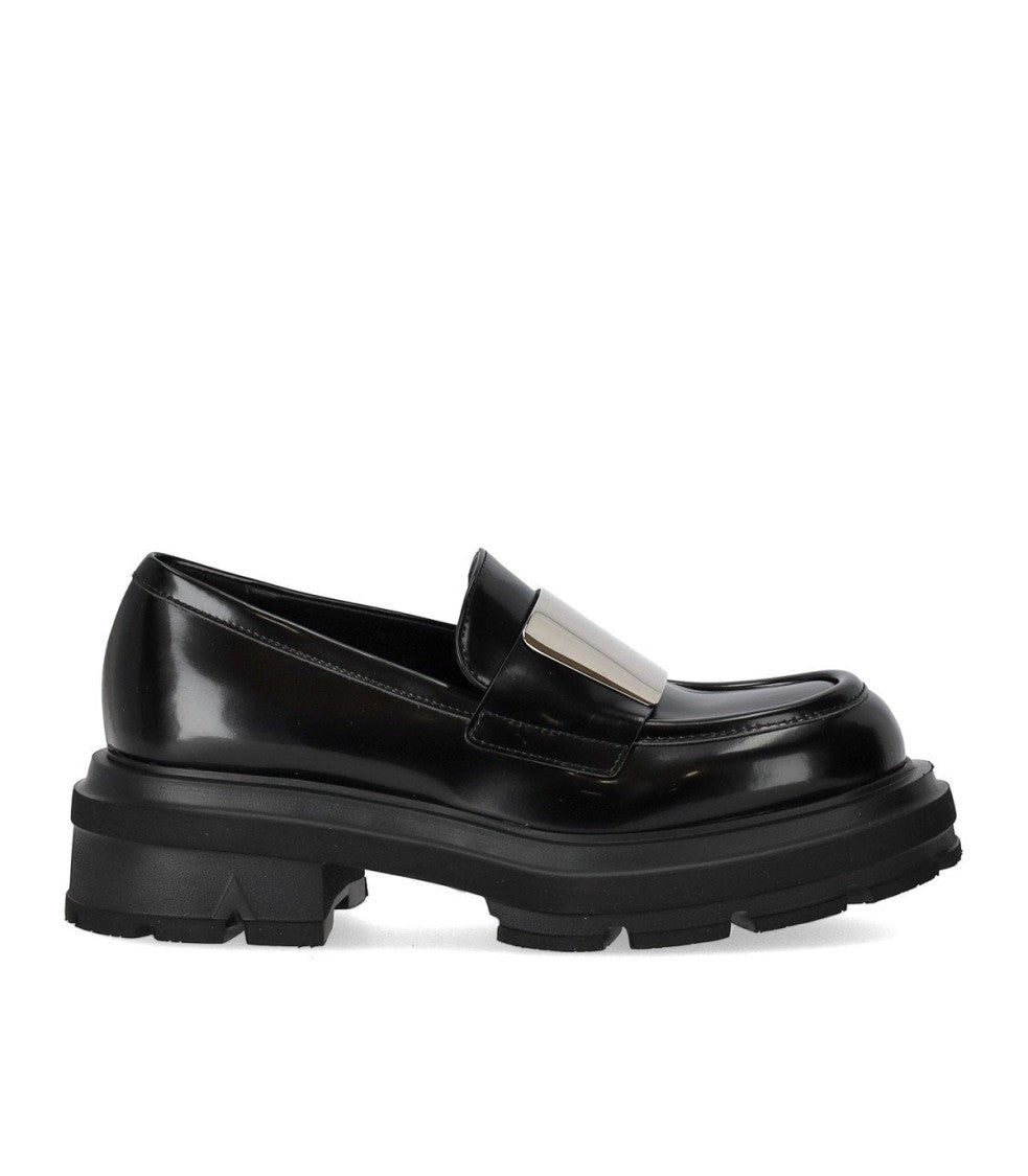 Elena Iachi Brushed Leather Loafers