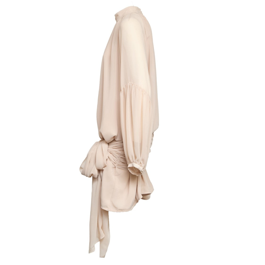 Rotate Chiffon Mini Dress With High Neckline