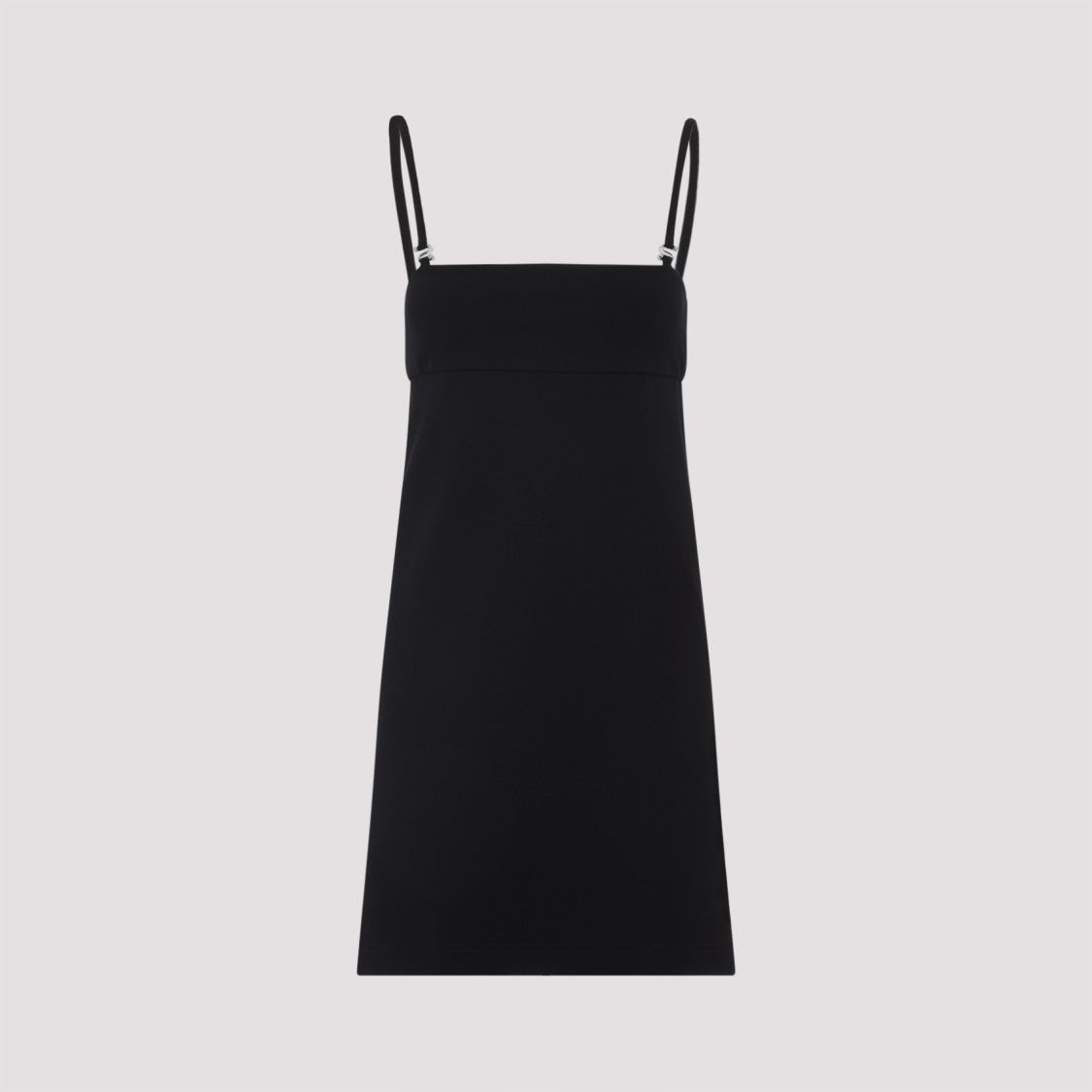 Sportmax Mini Black Dress With Silver-Tone Detail