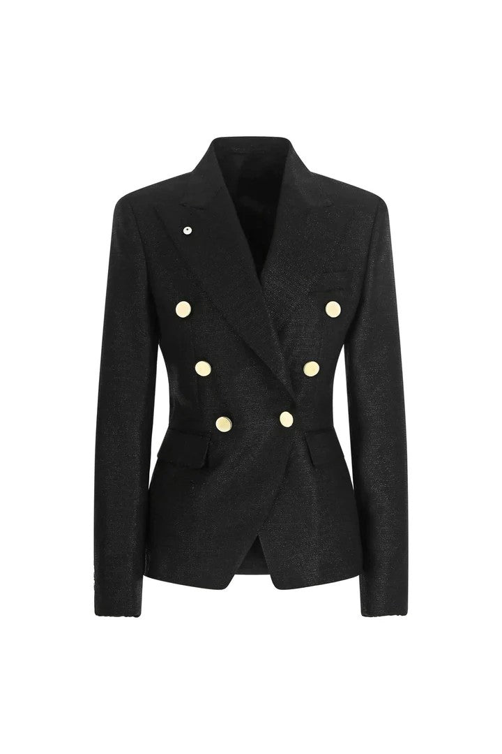 L.B.M. 1911 Ilaria Black Lurex Tailored Jacket