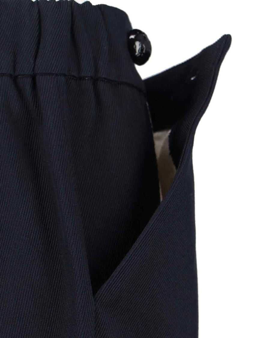 Sibel Saral Cropped Wide-Leg Trousers With Button Details