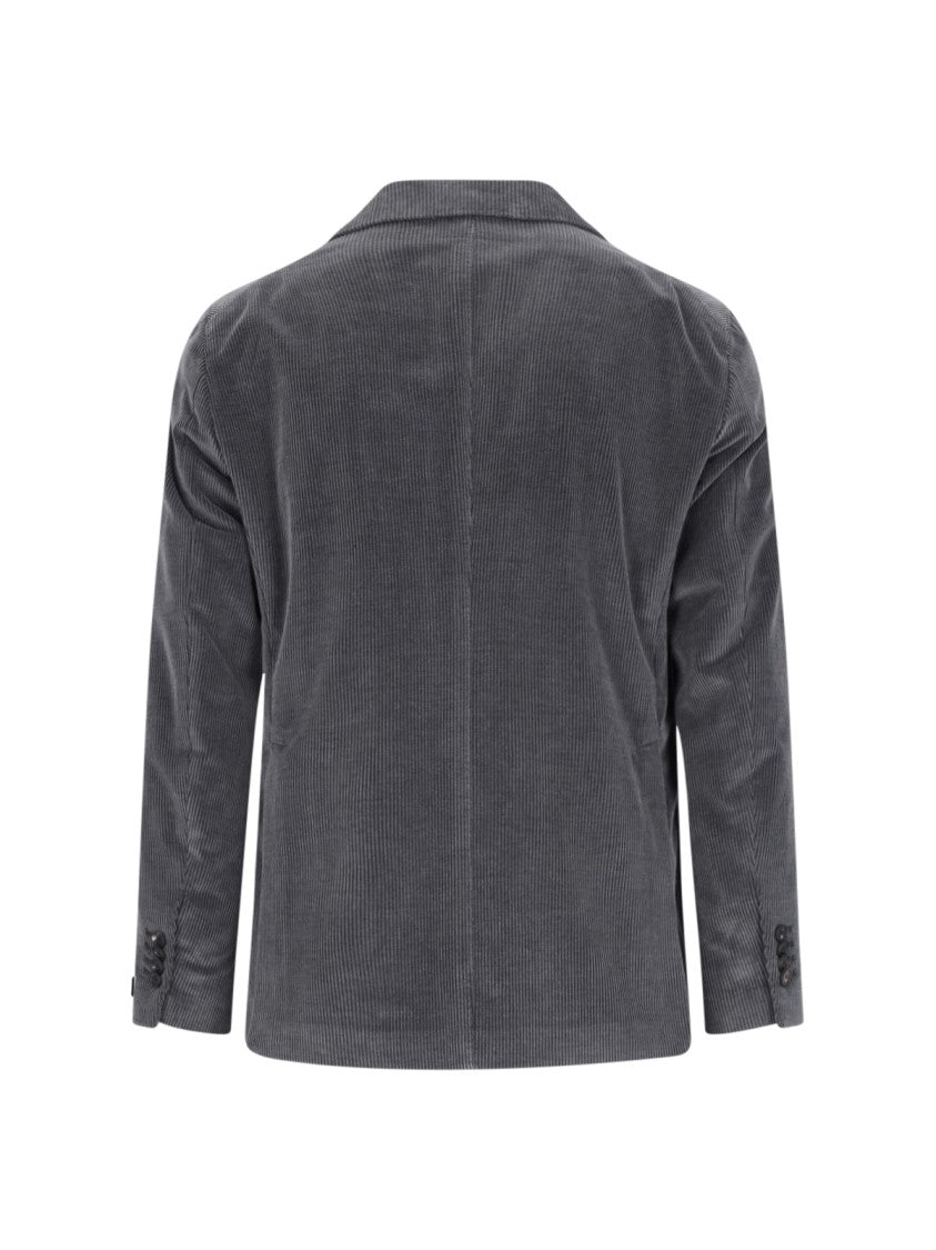 Tagliatore Grey Corduroy Jacket