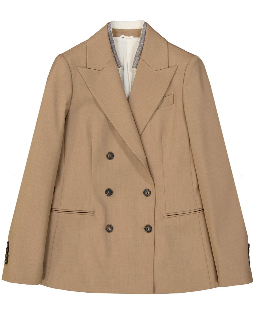 Brunello Cucinelli Beige Wool Jacket