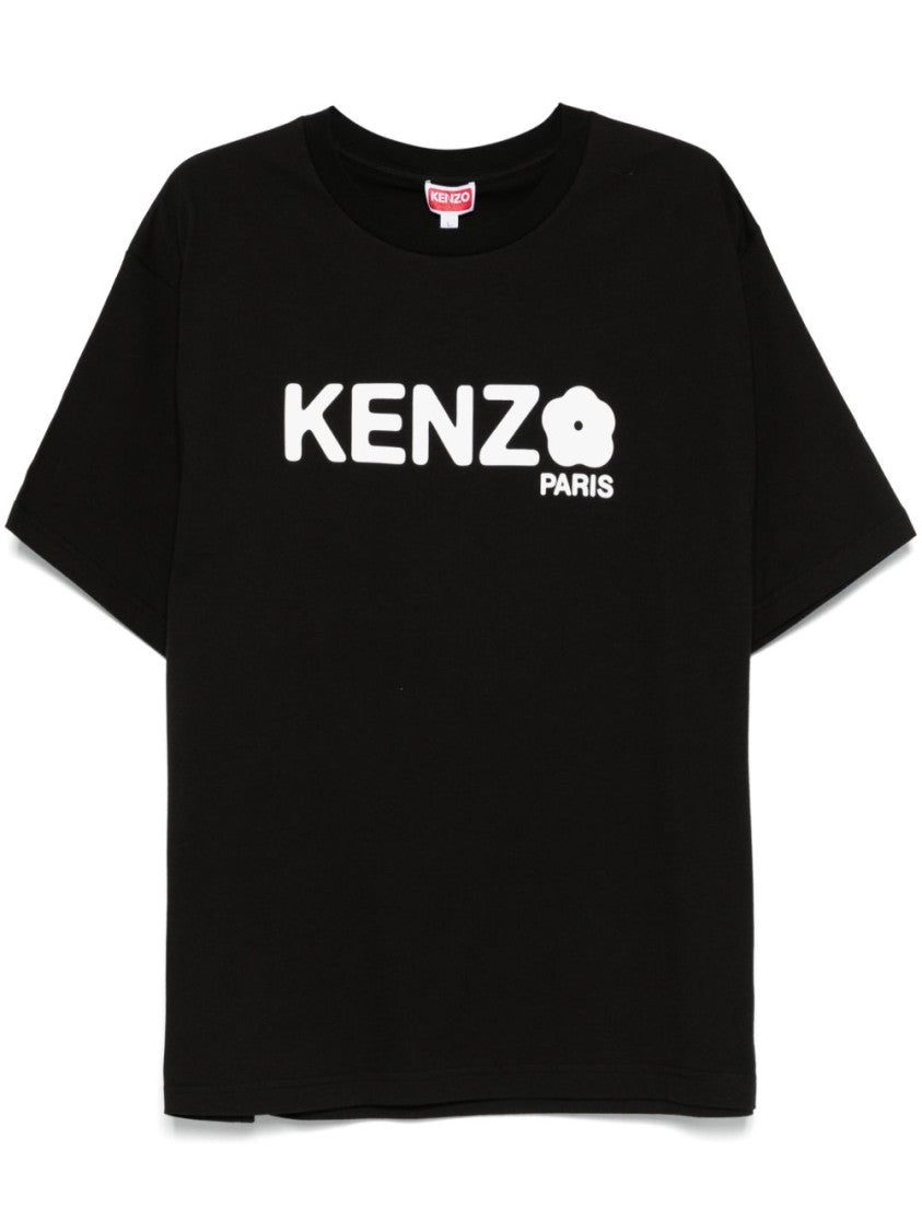 Kenzo Black Short-Sleeve Bold Logo T-Shirt