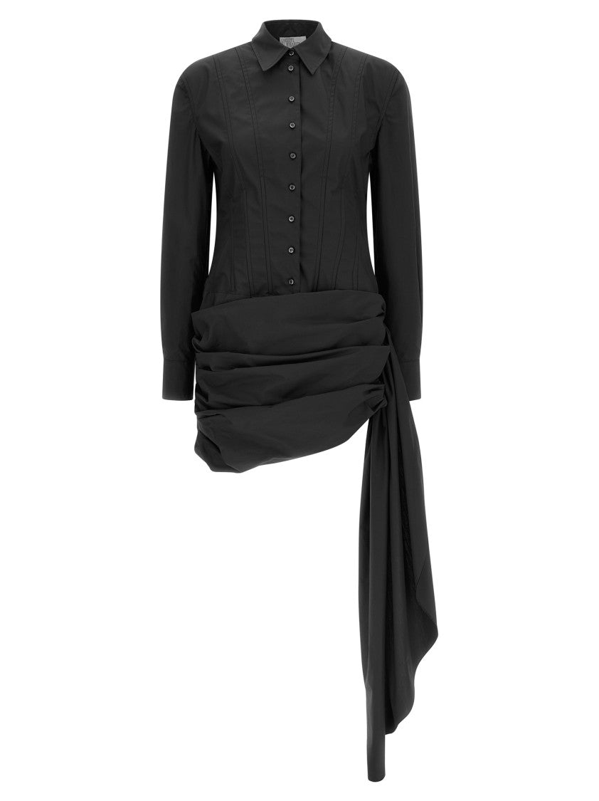 Giuseppe Di Morabito Cotton Poplin Mini Dress With Bustier