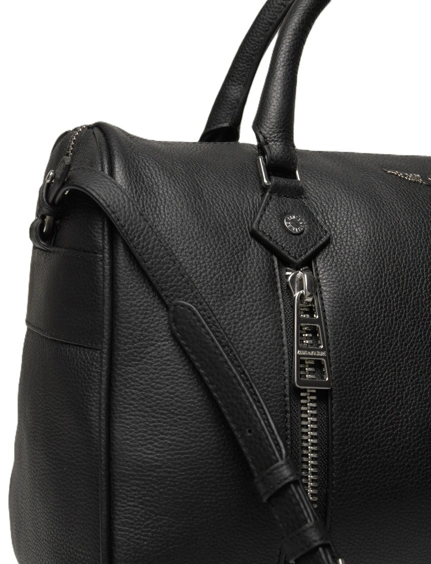 Zadig & Voltaire Medium Grained Leather Handbag With Dual Handles