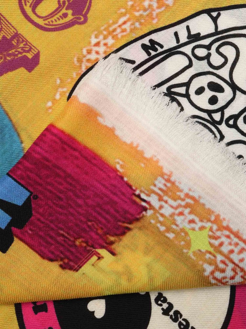 Destin Abstract Pattern Wool Scarf