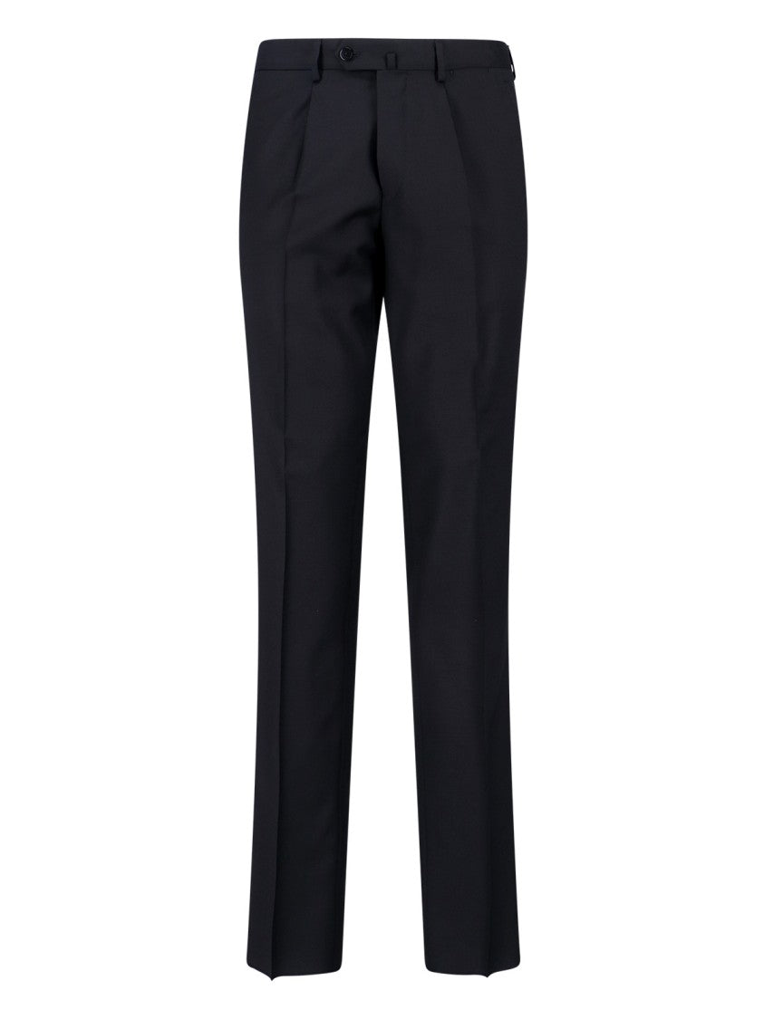 Caruso Black Wool Single-Breasted Suit, Dark Shade