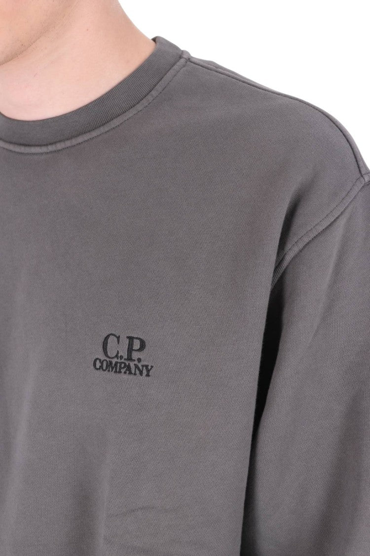 C.P. Company Cotton Crewneck Sweatshirt With Resist-Dyed Finish