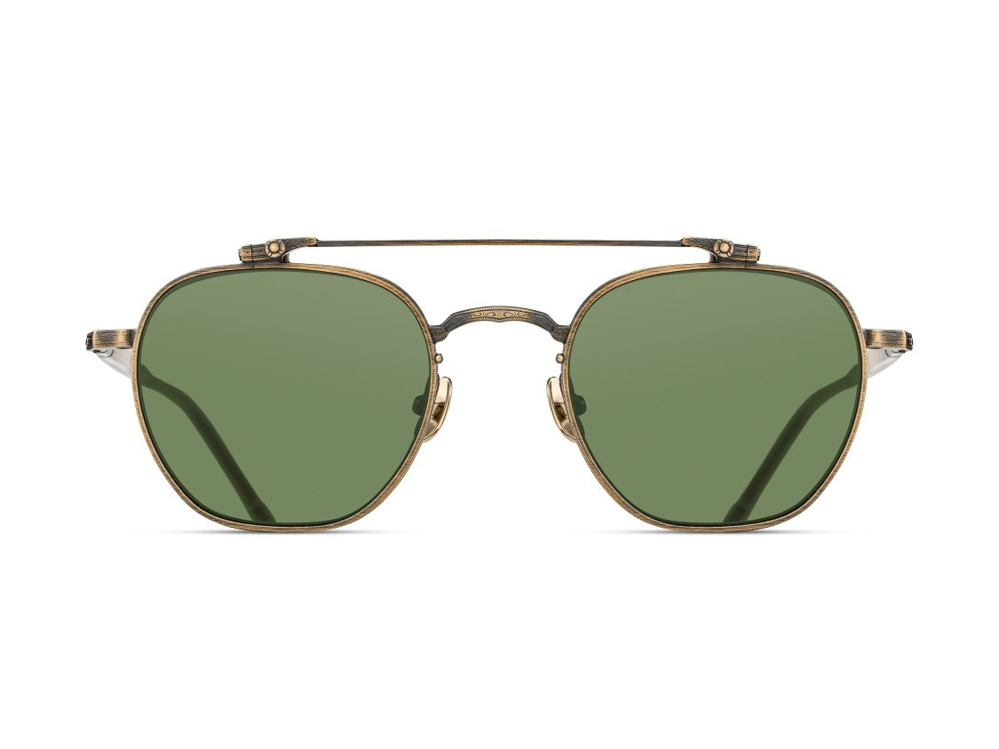 Matsuda M3148 Antique Gold Double-Bridge Geometric Sunglasses