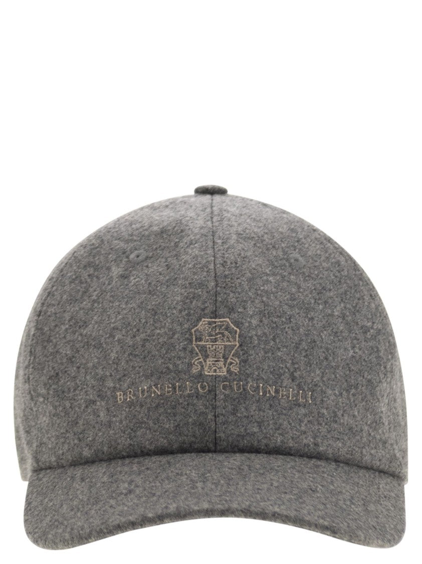 Brunello Cucinelli Virgin Wool Flannel Baseball Cap