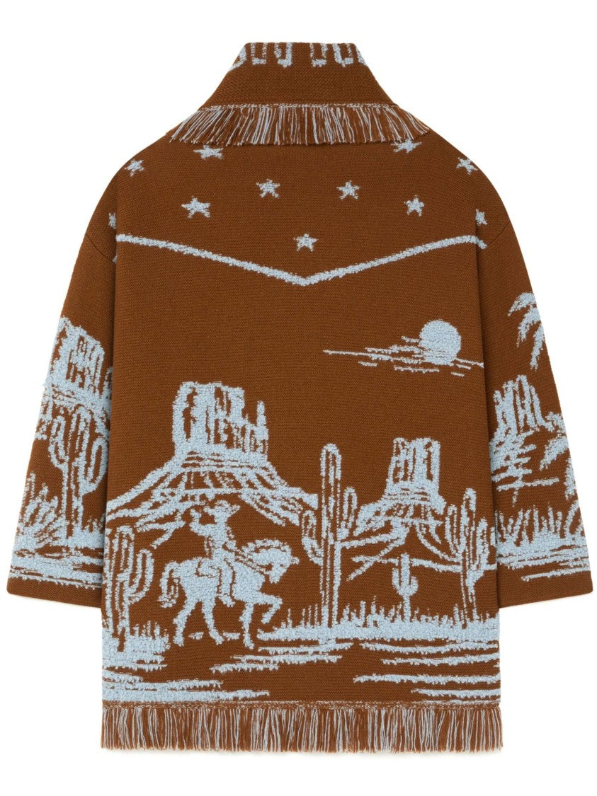 Alanui Canyon Spirit Desert Pattern Cashmere Cardigan