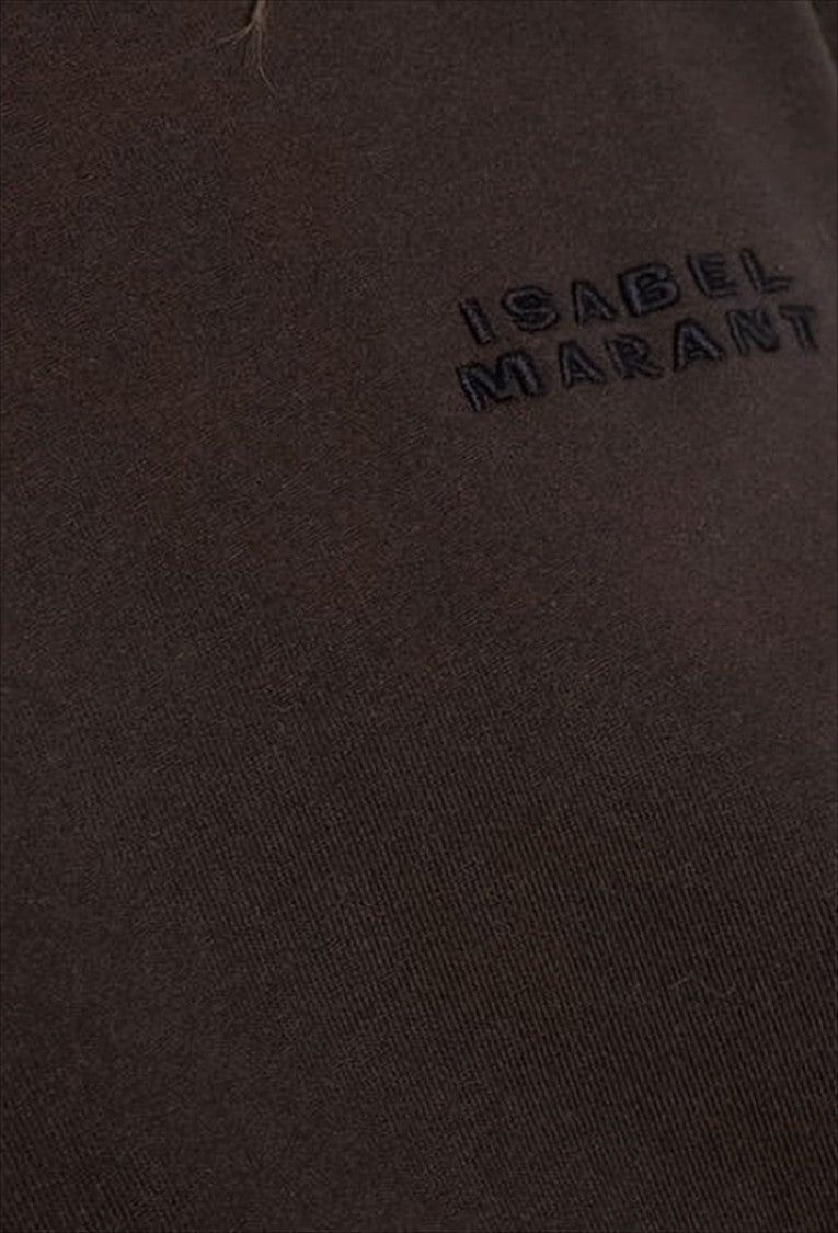 Isabel Marant Cropped Long-Sleeve Top With Embroidered Detail