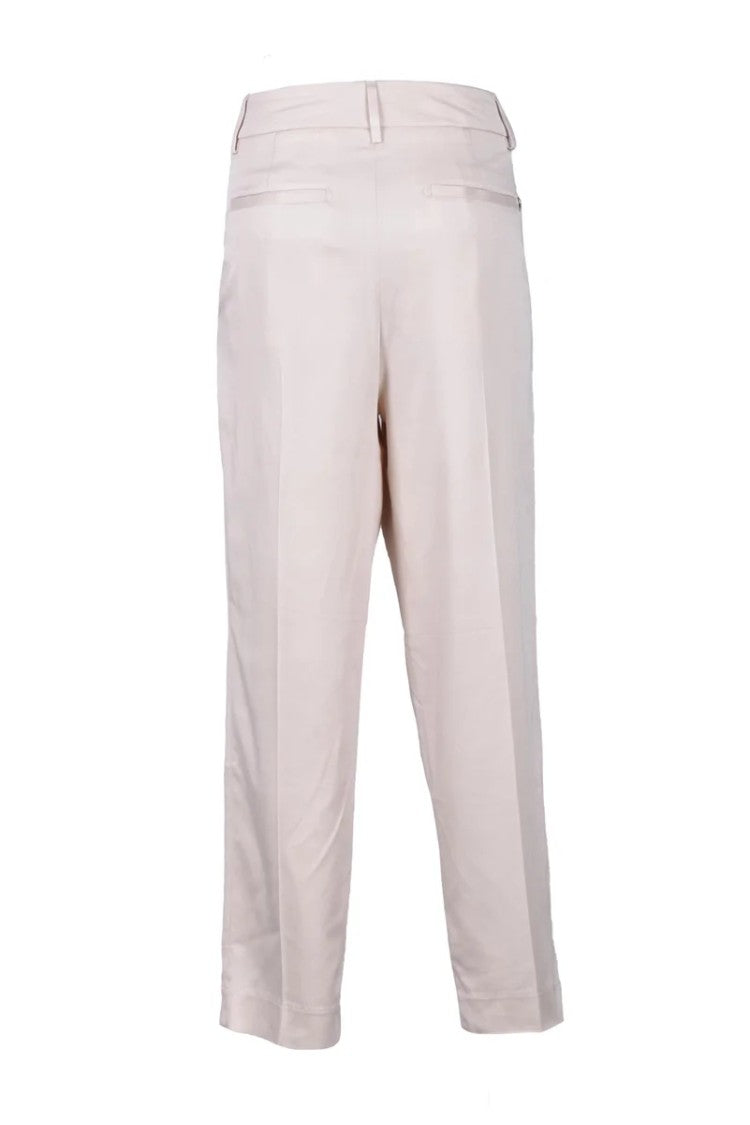Dondup Cropped Beige Trousers With Tailored Fit