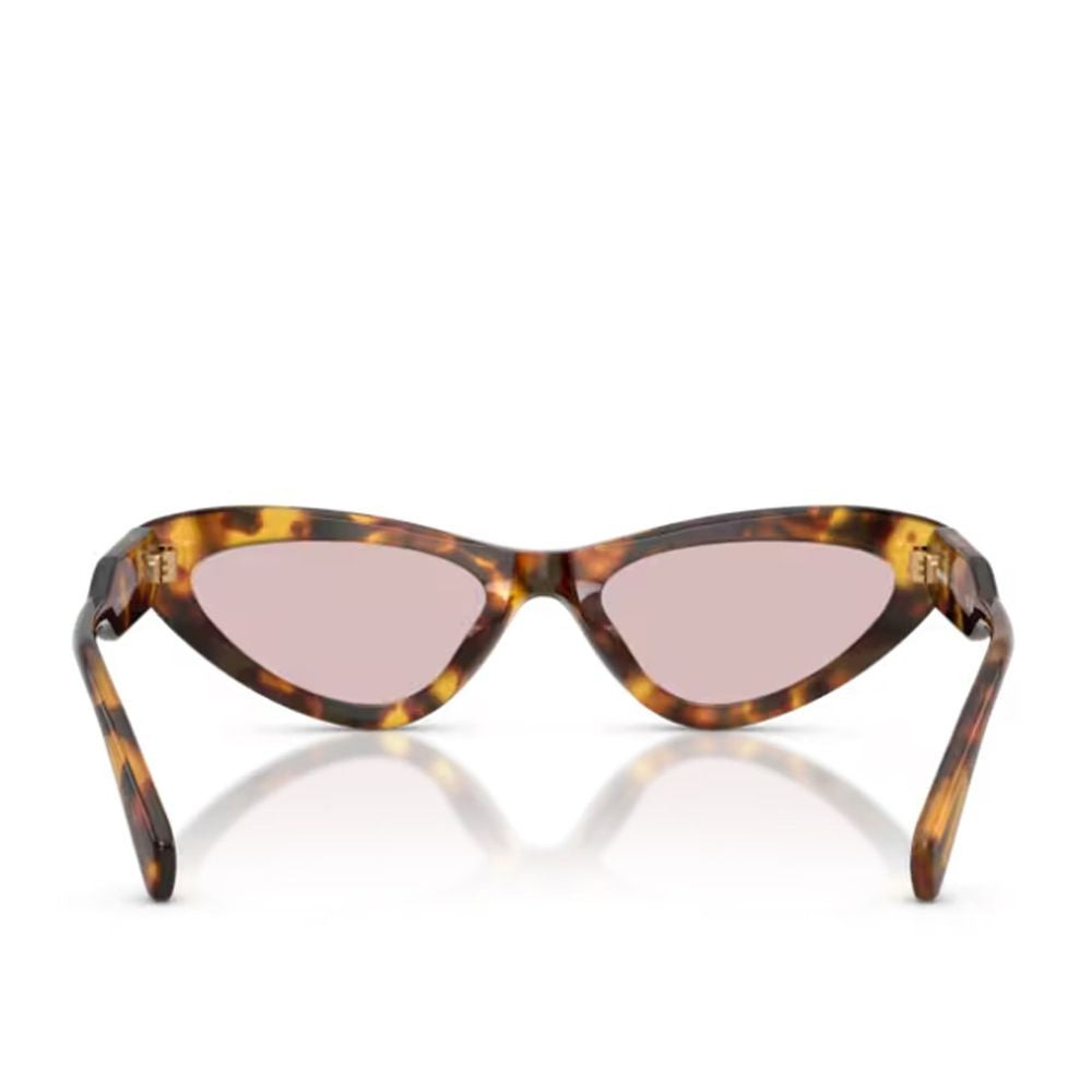 Miu Miu Cat-Eye Sunglasses With Vertical Logo In Honey Havana