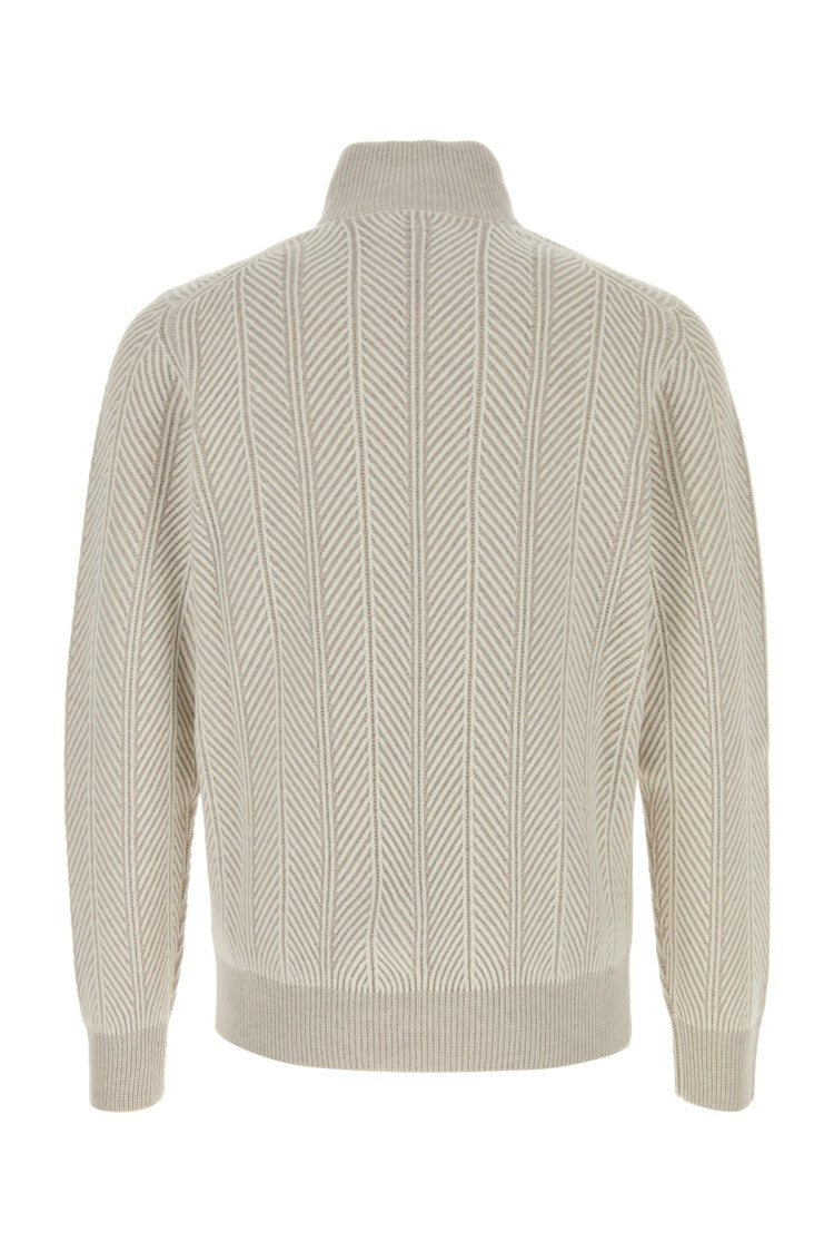 Brunello Cucinelli Textured Cashmere Turtleneck Sweater