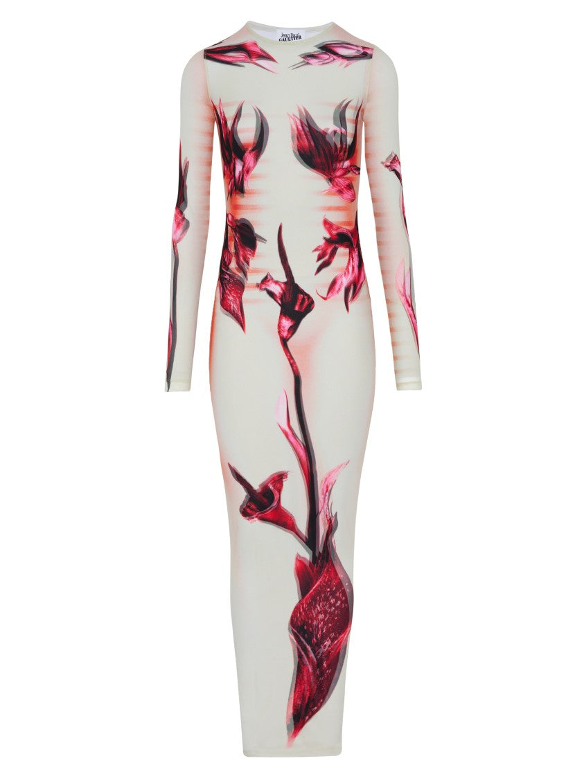Jean Paul Gaultier Floral Print Long Dress