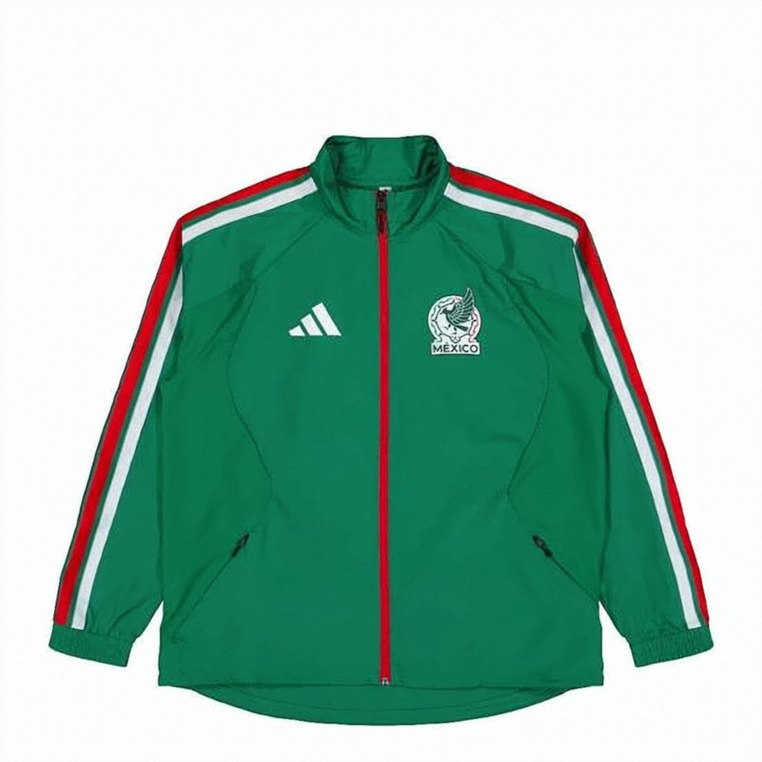 Adidas Vibrant Green Jacket With Striped Detailing