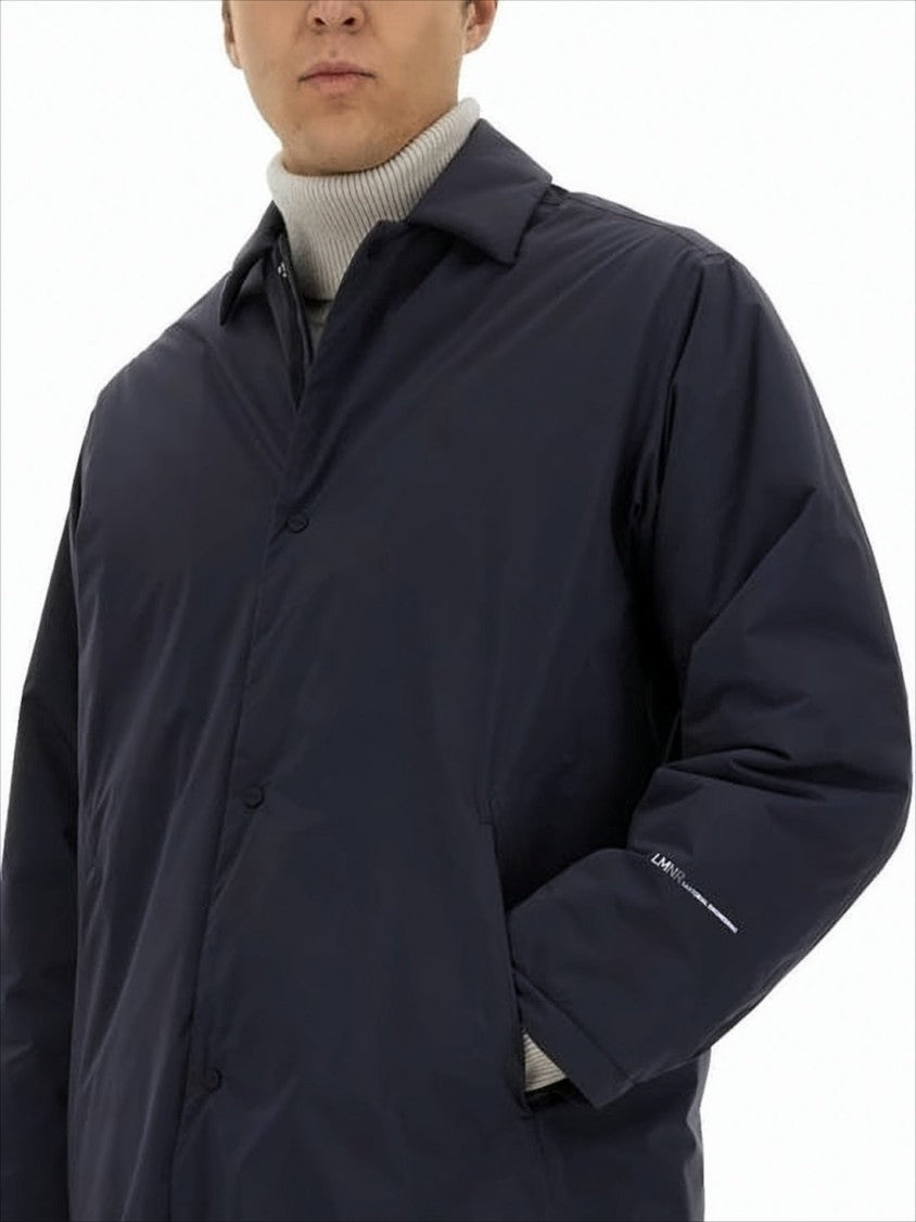 Herno Mid-Thigh Length Blue Coat