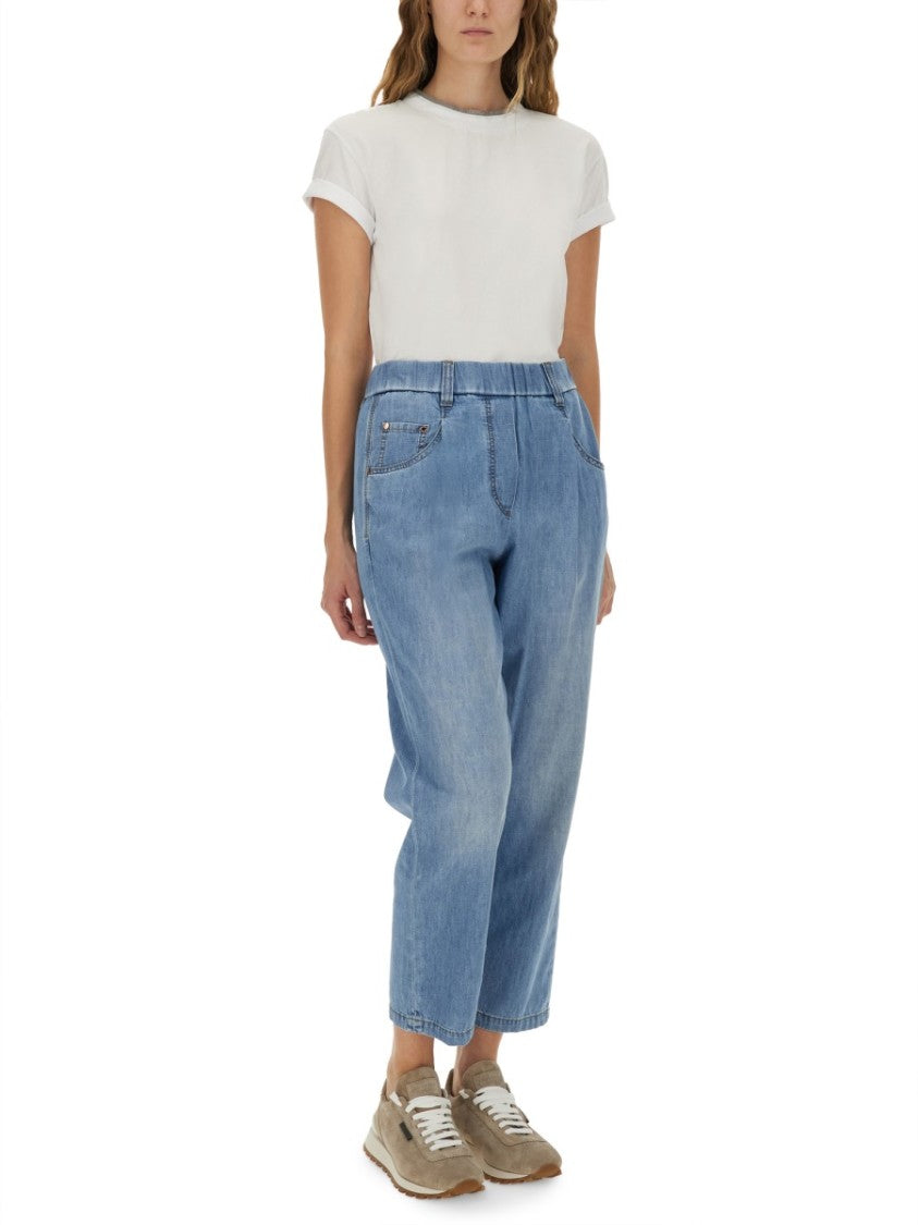 Brunello Cucinelli Five-Pocket Pants In Lightweight Denim