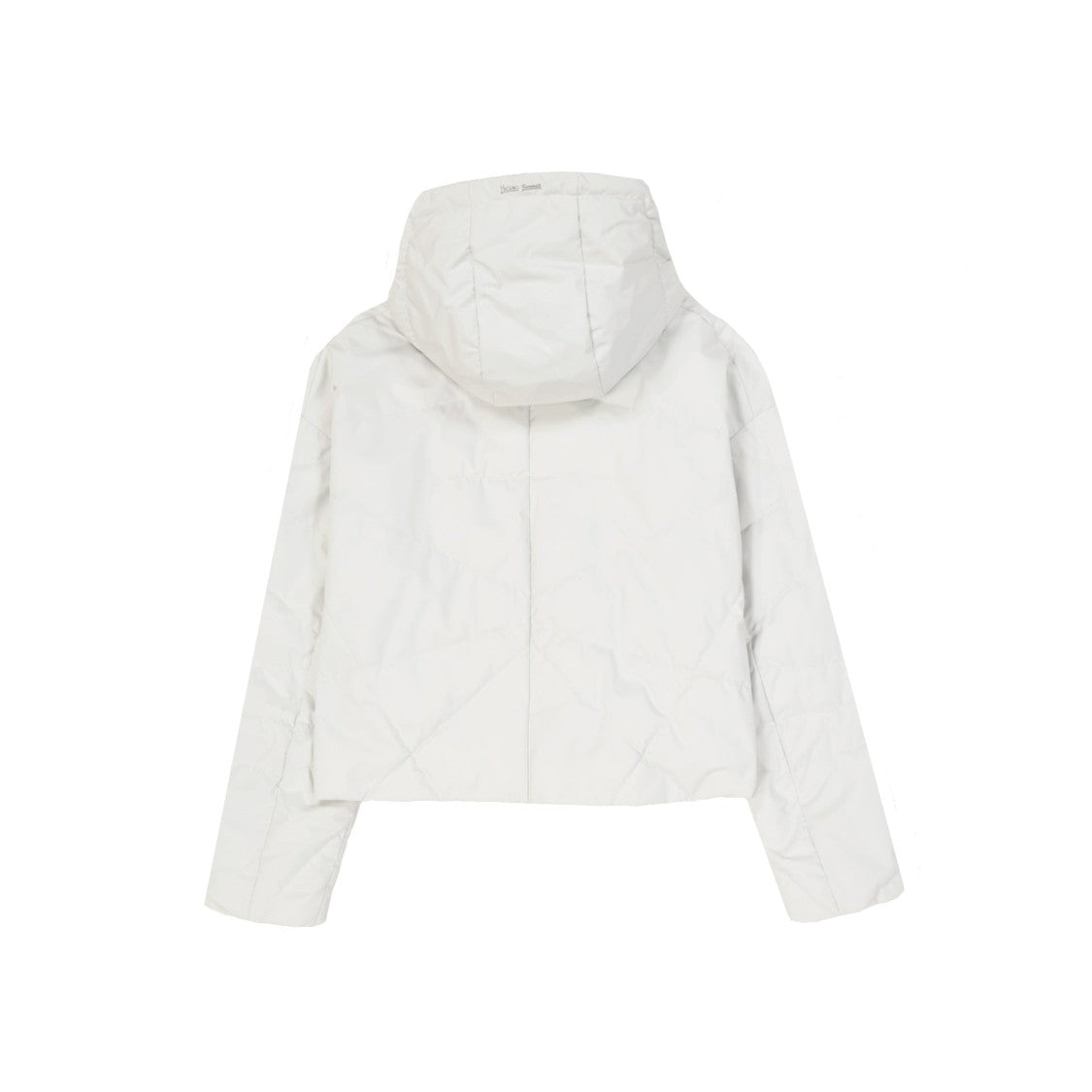 Herno Cropped Down Jacket With Design And Hood