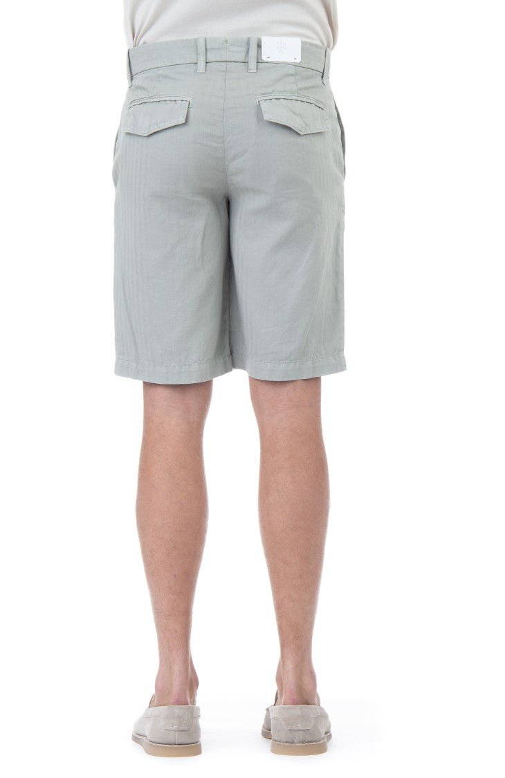 Eleventy Cotton-Linen Chino Shorts