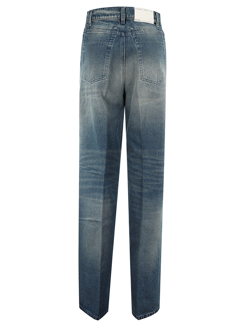 Random Identities Distressed Straight-Leg Jeans