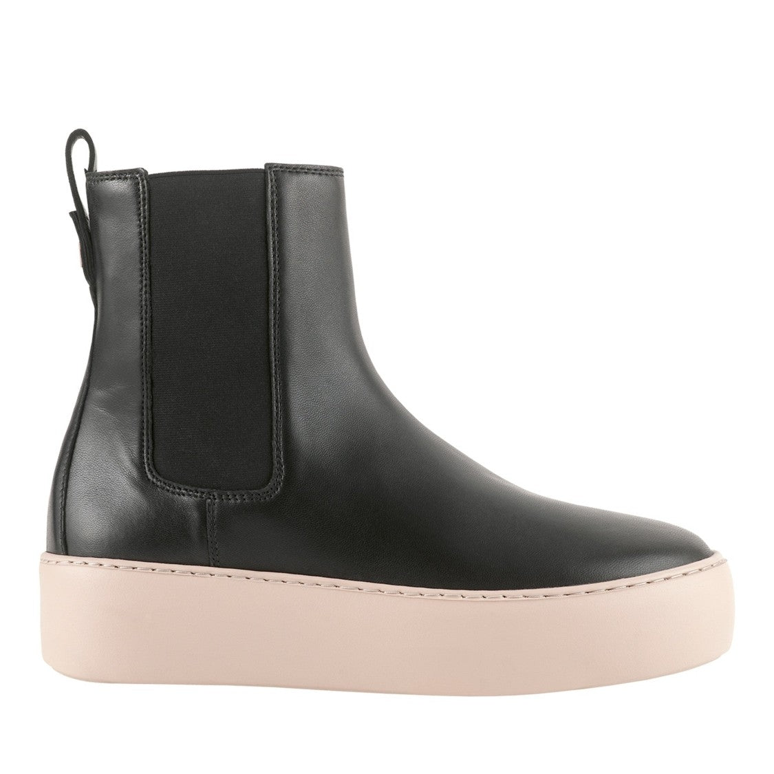 Högl Black Connor Chic Elastic Side Panels Leather Ankle Boots