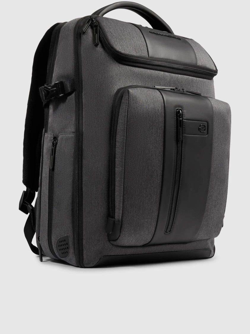 Piquadro Dark Grey Structured Travel Backpack