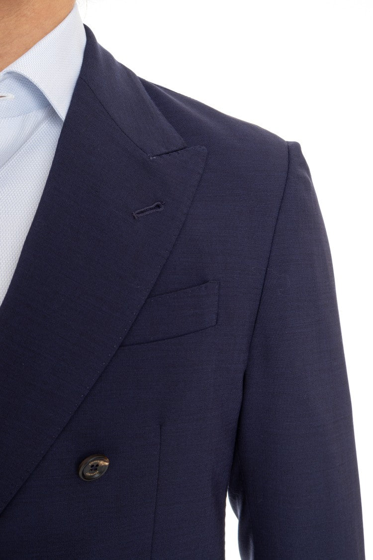 Eleventy Blue Unstructured Wool Suit