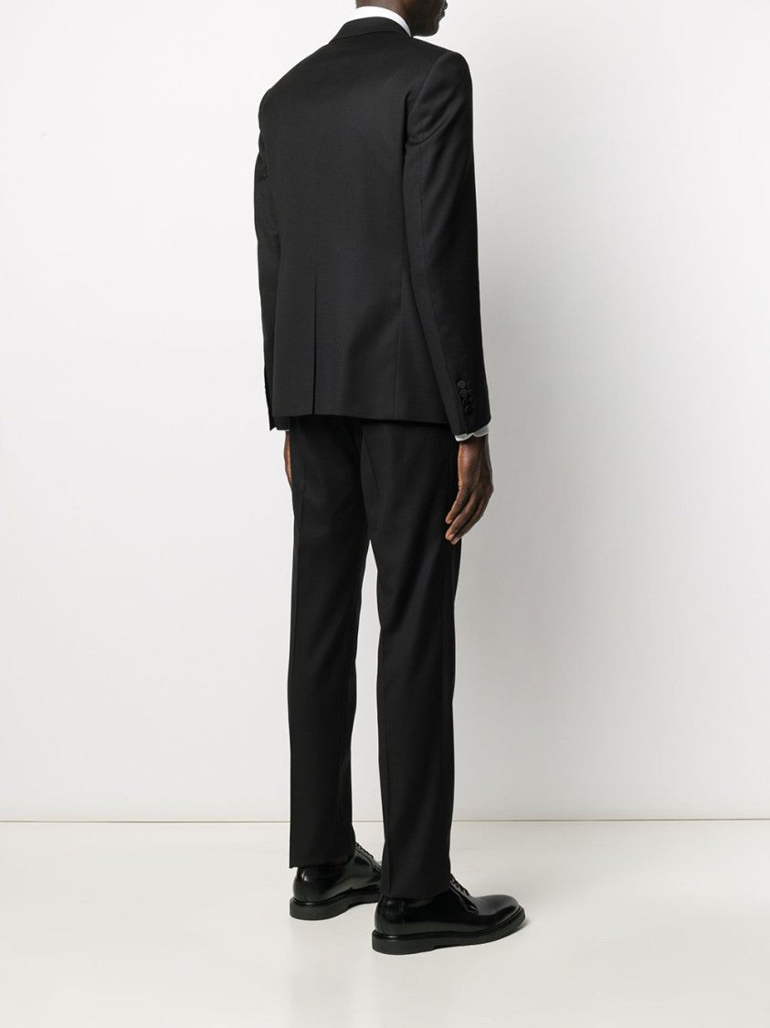 Tagliatore Classic Black Virgin Wool Three-Piece Suit
